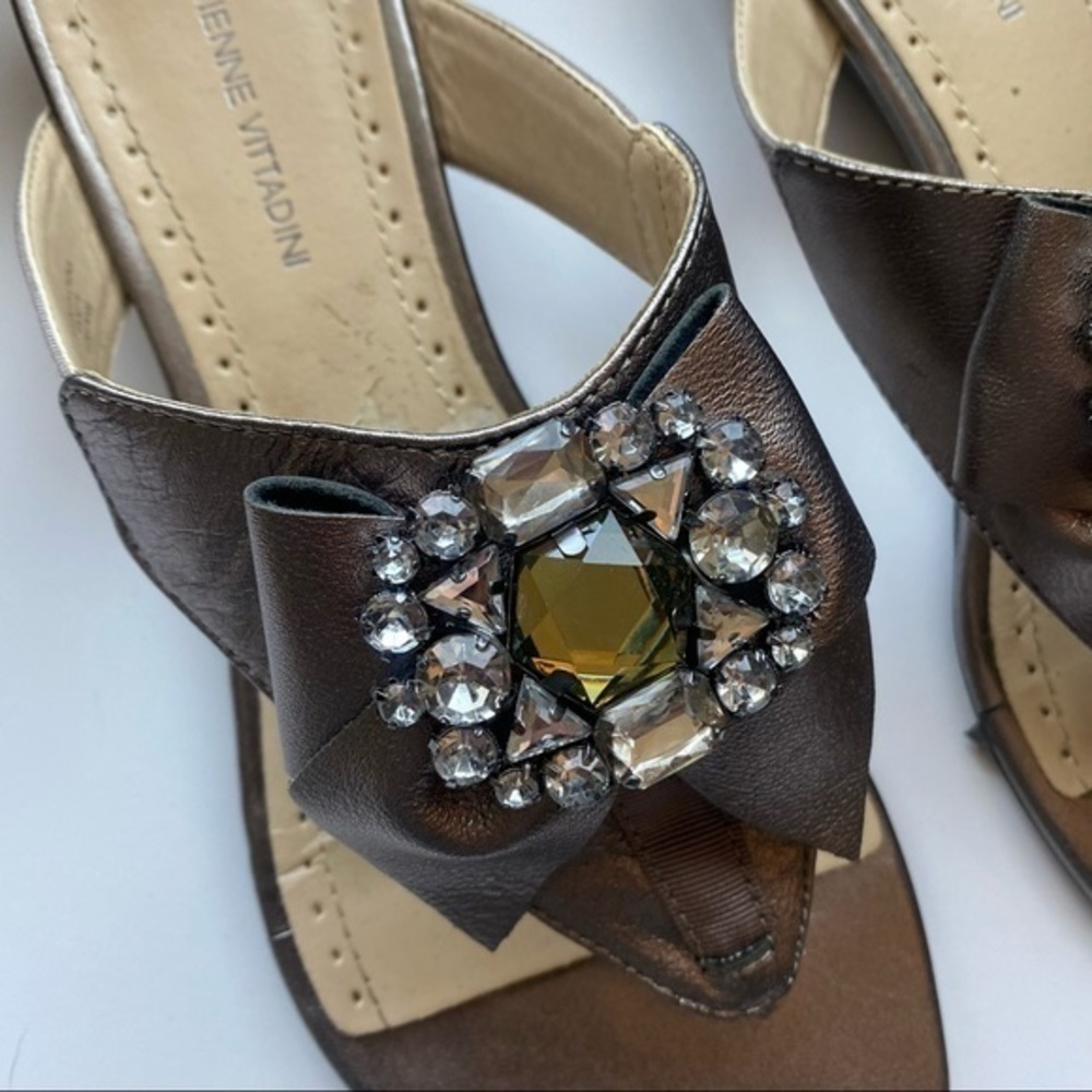 Adrienne Vittadini • Vanity Gemstone Sandals Mini Wedge - Picture 2 of 9